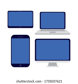 set of electronic devices icons vector illustration design