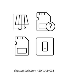 Set of electronic line icon concept design collection vector