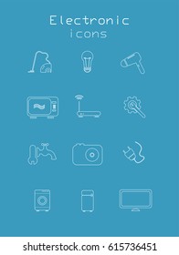  Set of electronic and technical Vector Icons for Your Design and site