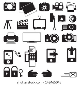 Set of electronics device icon, vector format