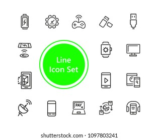 Set of Electronics Line Icons