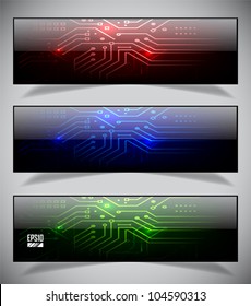 Set of electronics web banners. Vector illustration eps10