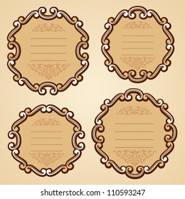 Set of elegance frames with vintage elements