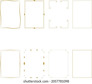 set elegance golden frames collection element 