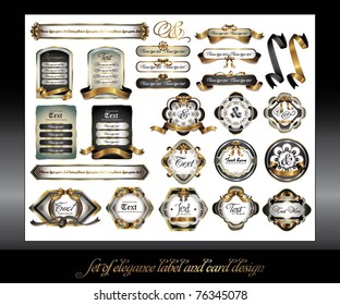 set of elegance label design