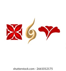 Conjunto de elegância ornamento com estilo clássico. Ornamento para design de cartaz, cartão de convite, fundo.