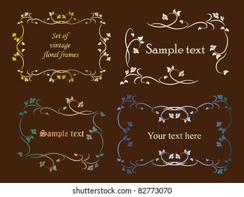 Set of elegance vector frames