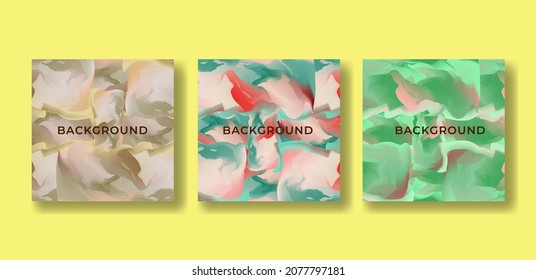 Set of Elegant Abstract Background Alcohol Ink shape for banner, sales promotion, social media post and business presentation