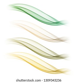 
Set of elegant abstract waves