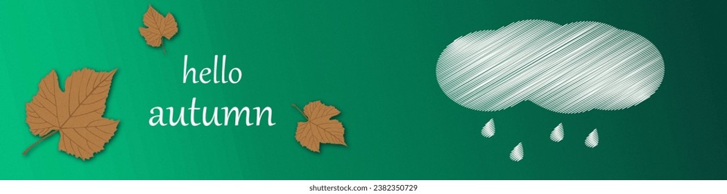 Juego de elegantes pósters de otoño, invitación, postales y folletos, portada de folletos o banner web. Plantilla de cupón de ilustraciones vectoriales con hojas de colores