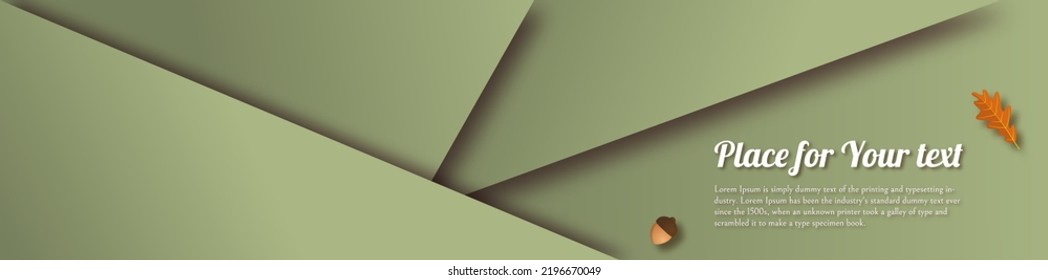 Set of elegant Autumn web banner. Vector illustration template with colorful leaves, for sale advertising. Autumn leaves background with space for text.