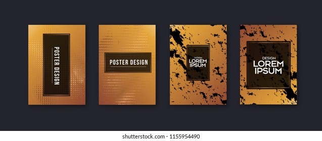 Set of elegant background design.Colorful gradients, golden, card, background, cover, Eps10 vector.