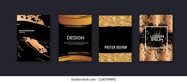 Set of elegant background design.Colorful gradients, golden, card, background, cover, Eps10 vector.