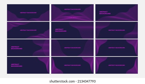 Set of elegant background with purple lines. luxury background. Abstract purple lines.