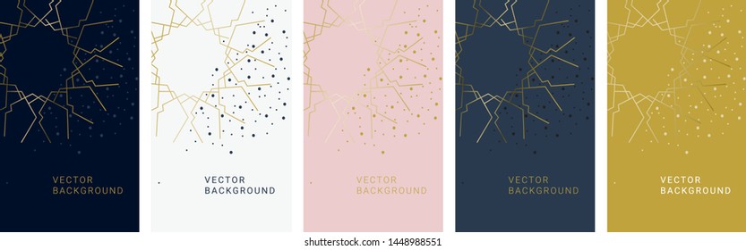 Set of elegant backgrounds for banner, cards, greetings, poster, advertising