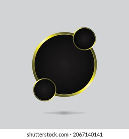 Set of elegant brochures, cards, backgrounds, covers. Black and gold marble texture. Geometric frame. Palm, exotic leaf.