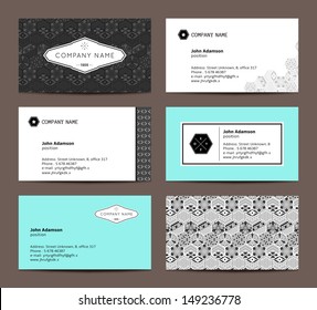 Set of elegant business cards