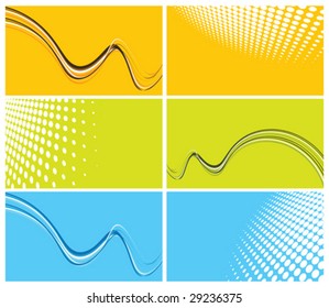 set of elegant business cards, vector illustration