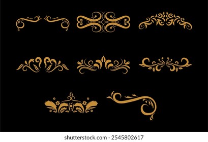 Set of Elegant calligraphic ornaments