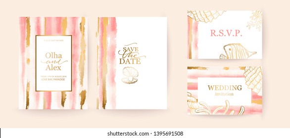 Set elegant chic brochure