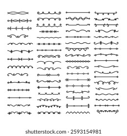 Set of elegant divider line