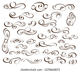 Set Elegant Elements Designvector Illustration Stock Vector (Royalty ...