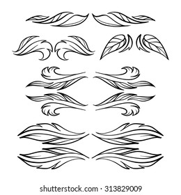 Set of elegant floral elements for your design