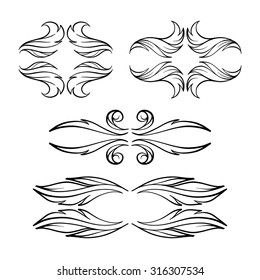 Set of elegant floral elements for your design