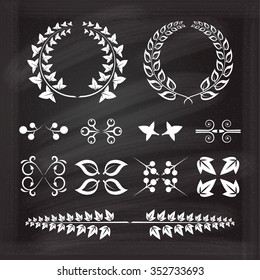 Set of elegant floral elements for your design