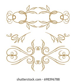 Set of elegant floral elements for your design