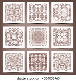 Set of elegant floral monogram design templates for one or two letters . Wedding monogram. Calligraphic elegant ornament. 