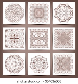 Set of elegant floral monogram design templates for one or two letters . Wedding monogram. Calligraphic elegant ornament. 