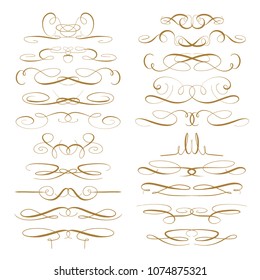 Set of elegant flourishes for your design