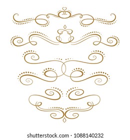 Set of elegant flourishes for your design