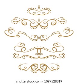 Set of elegant flourishes for your design