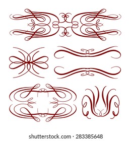 Set Elegant Flourishes Your Design Stock Vector (Royalty Free) 283385648