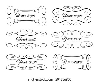 Set of elegant flourishes for your design