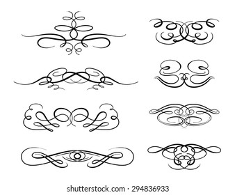 Set of elegant flourishes for your design