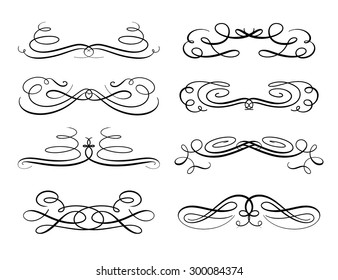 Set of elegant flourishes for your design