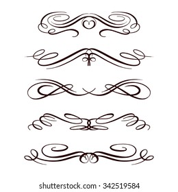 Set of elegant flourishes for your design