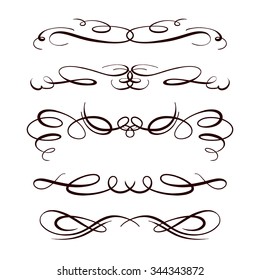 Set of elegant flourishes for your design