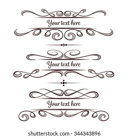 Set of elegant flourishes for your design