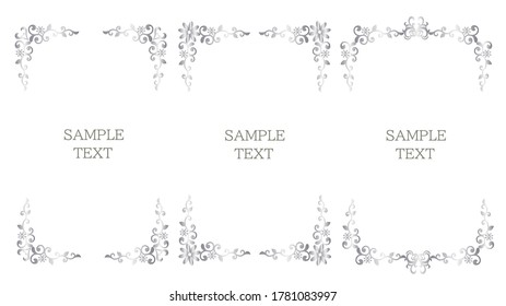 Set of elegant frame material