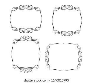 Set elegant frame.Vector illustration.
