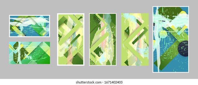 Set of elegant gold card, background, cover. Geometric frame geometric template bright graphic trendy