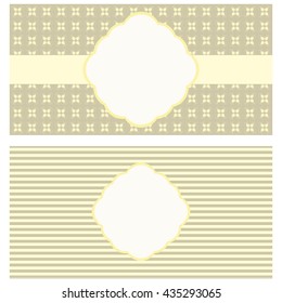 set of elegant greeting cards design. 