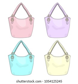 Set of elegant handbags