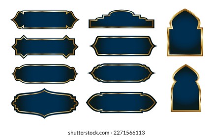 Set of elegant Islamic frame shape. Vector design