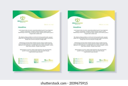 Set of elegant letterhead design template for identity and company