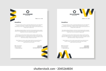 Set of elegant letterhead design template for identity and company.